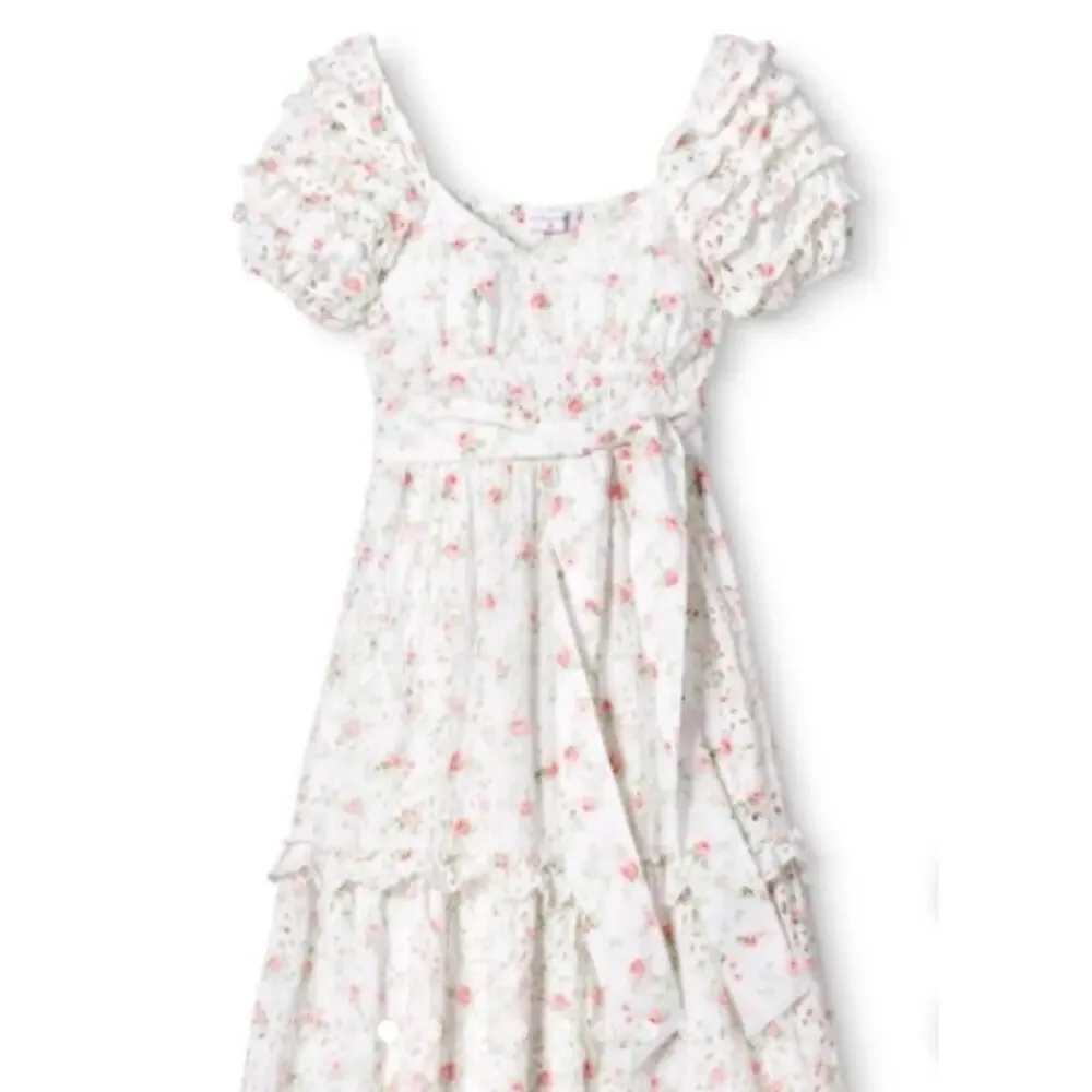 LoveShackFancy x Target Women's Clementine Floral Eyelet Short Dress Sz 12 - Picture 2 of 9